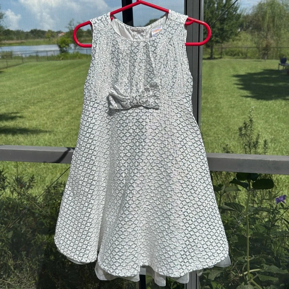 Gymboree Silver Metallic sleeveless Party holiday Dress size 3t